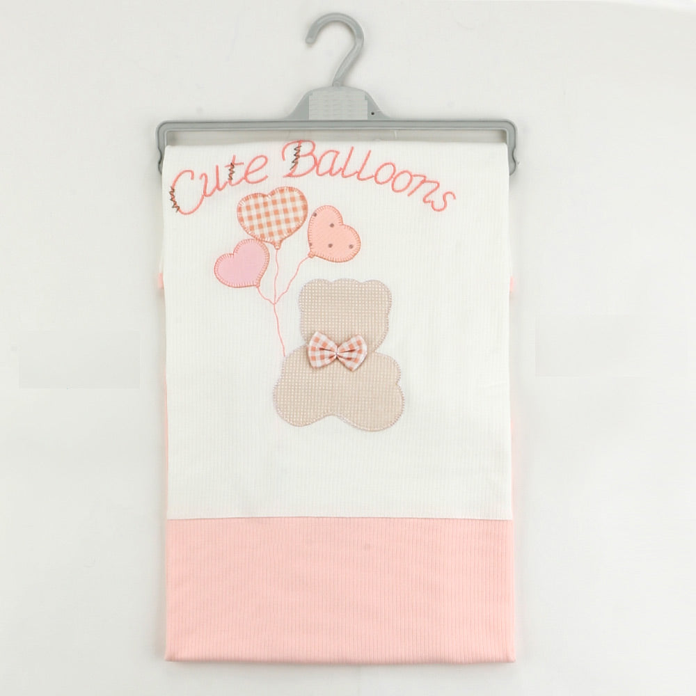 Cute Balloons Themed Baby Blanket Salmon - 001.1120