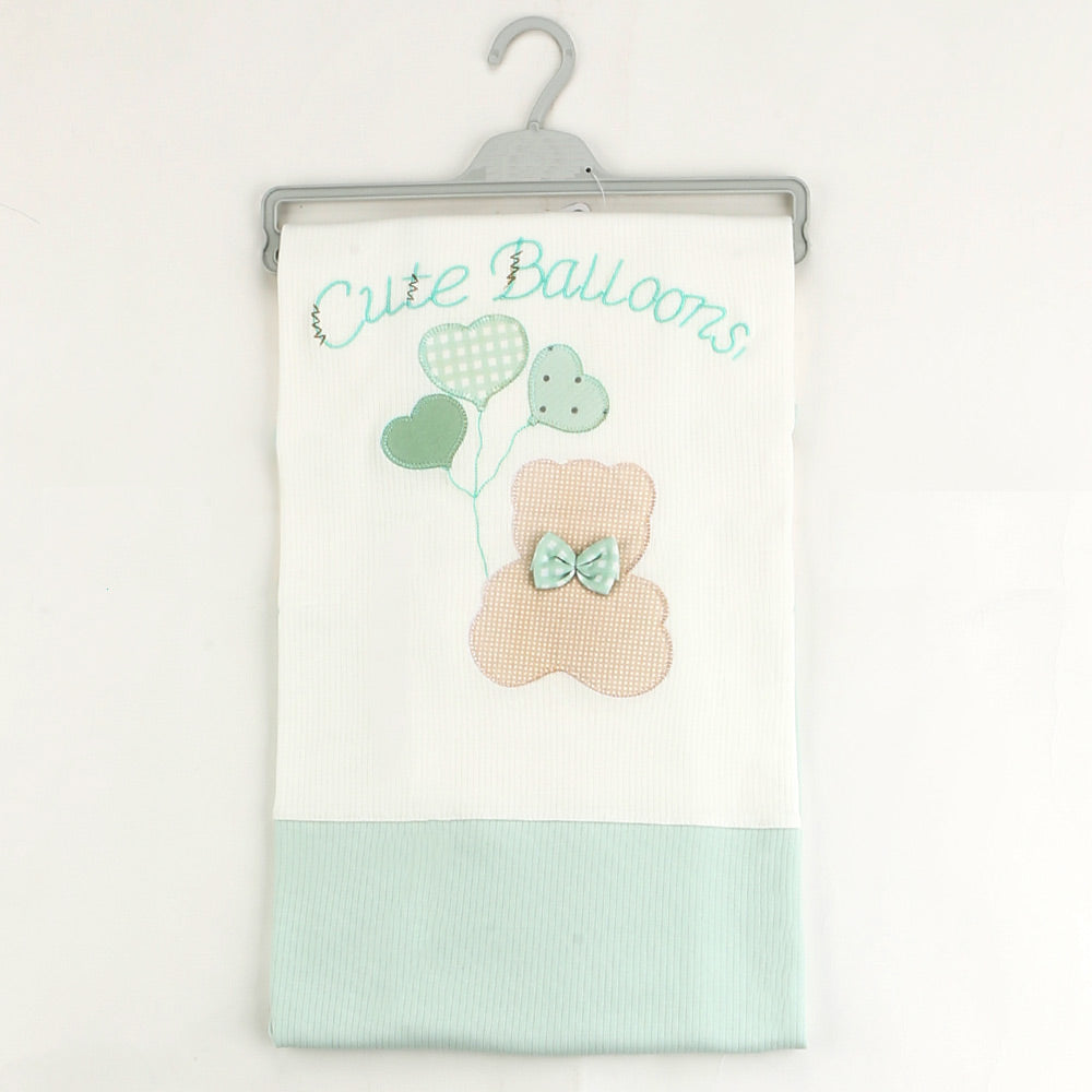 Cute Balloons Themed Baby Blanket Green - 001.1120