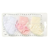 3-Pack Lacy Baby Girl Socks (0-6 Months) - 001.145