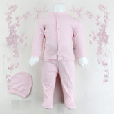 Polka Dot Patterned Baby Pajama Set Pink (0-3 Months) - 001.2263