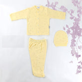 Star Patterned Baby Pajama Set Yellow (0-3 Months) - 001.2268
