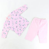 Cloud Patterned Baby Pajama Set Pink (3-12 Months) - 001.2329