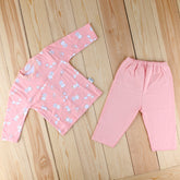Cloud Patterned Baby Pajama Set Salmon (3-12 Months) - 001.2329