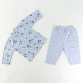 Rabbit Patterned Baby Pajama Set Grey (3-12 Months) - 001.2330