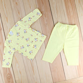 Rabbit Patterned Baby Pajama Set Yellow (3-12 Months) - 001.2330