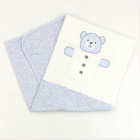 Bear Themed Baby Blanket Grey - 001.9182