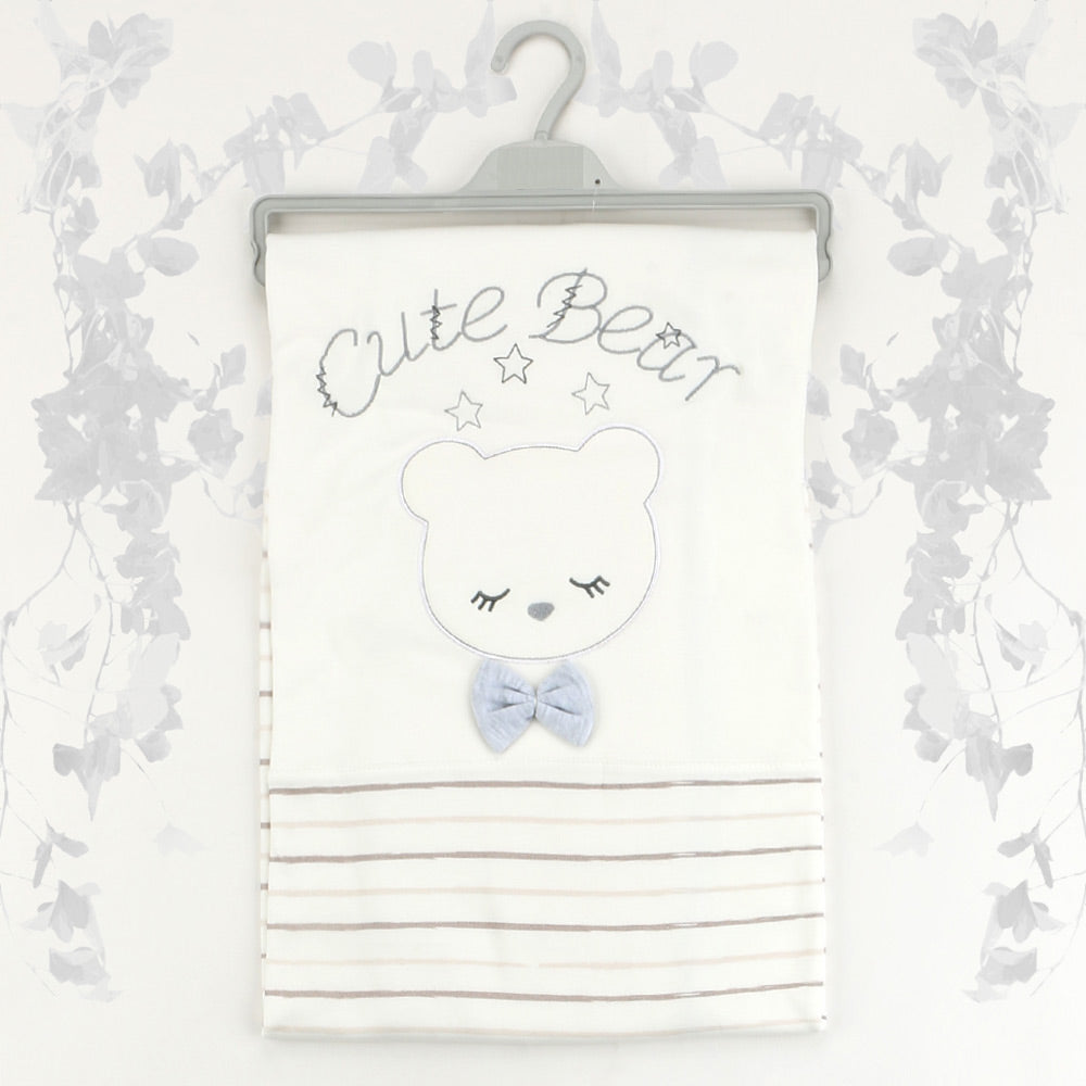 Cute Bear Themed Baby Blanket Grey - 001.9183