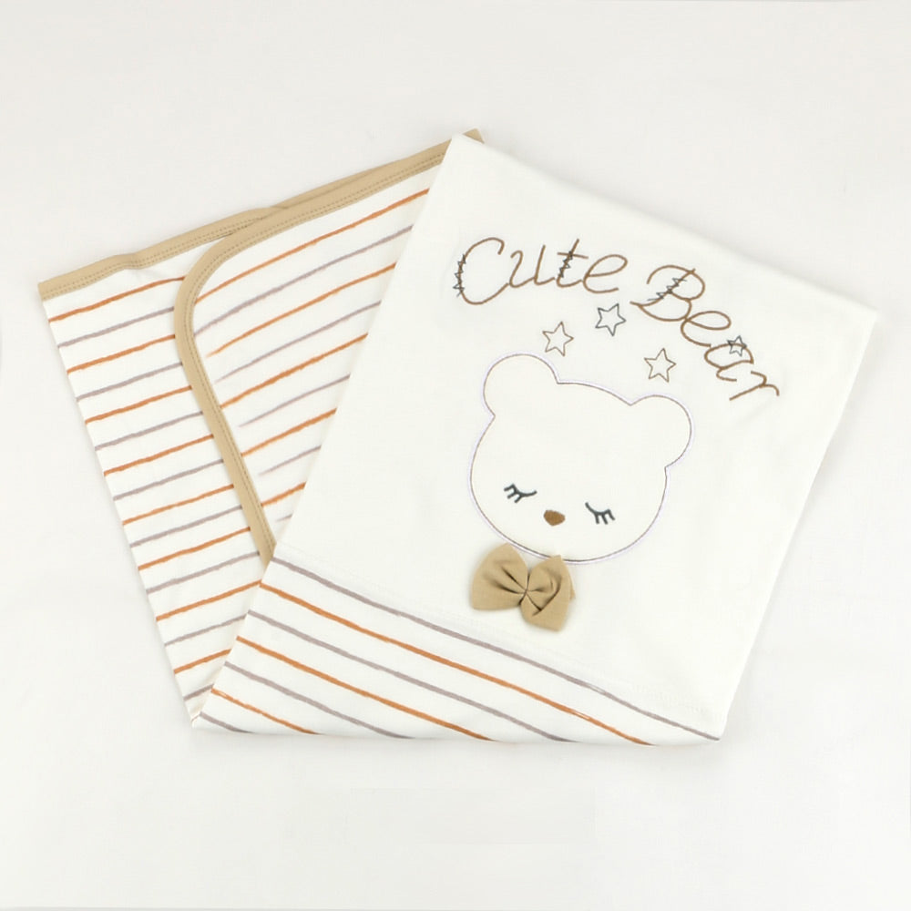 Cute Bear Themed Baby Blanket Coffee - 001.9183