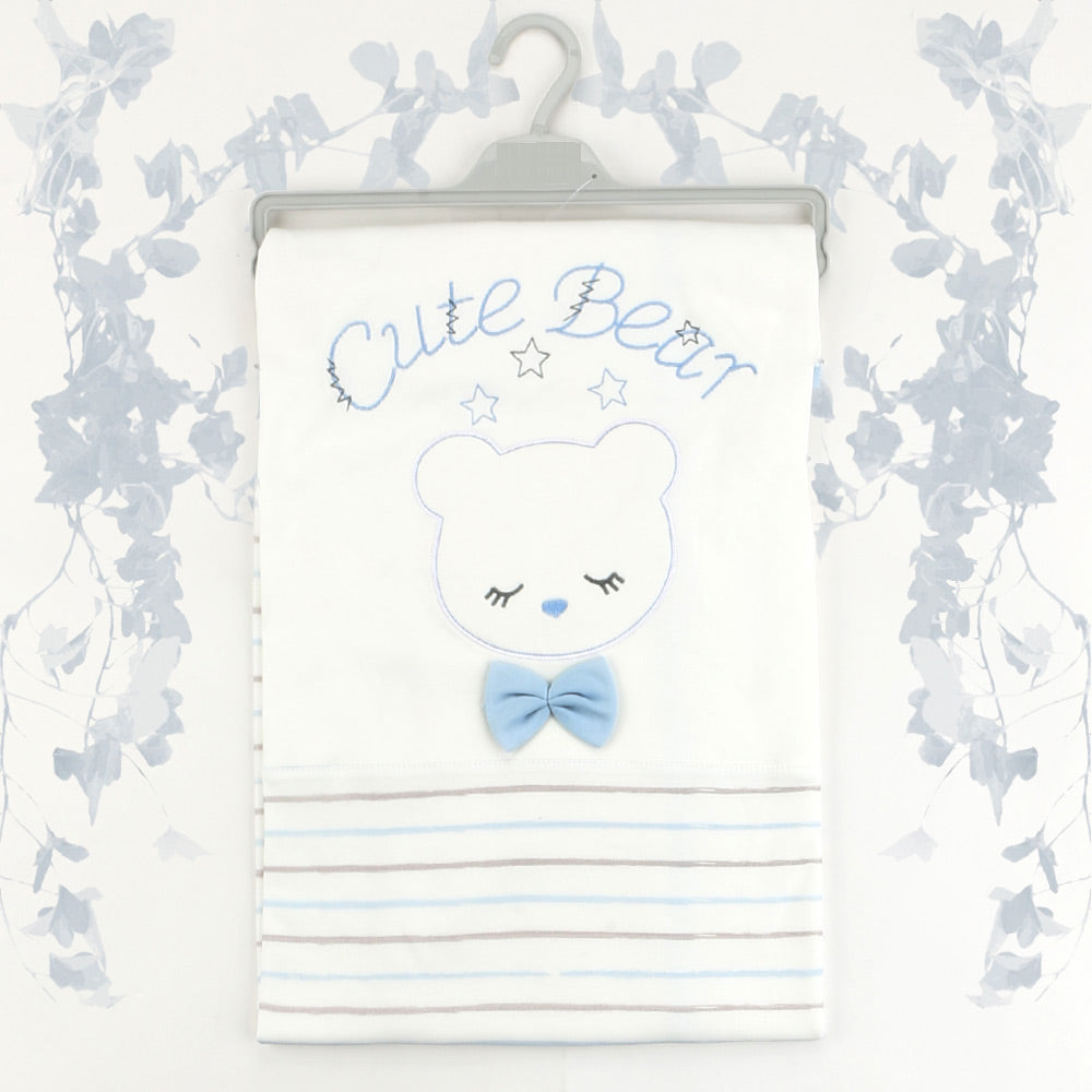 Cute Bear Themed Baby Blanket Blue - 001.9183