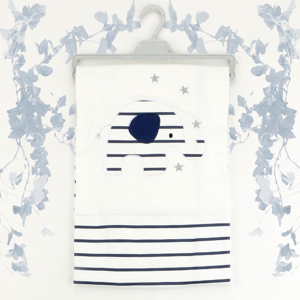 Elephant Themed Baby Blanket Navy Blue - 001.9185