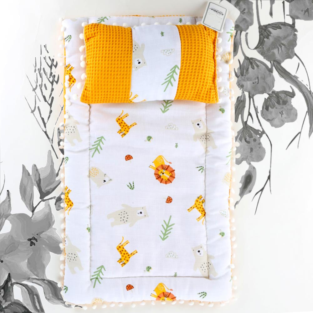 Muslin Fabric Baby Diaper Changing Cushion Mustard - 001.9214