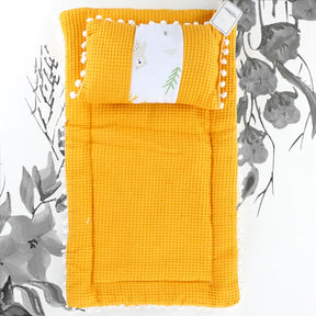 Muslin Fabric Baby Diaper Changing Cushion Mustard - 001.9214