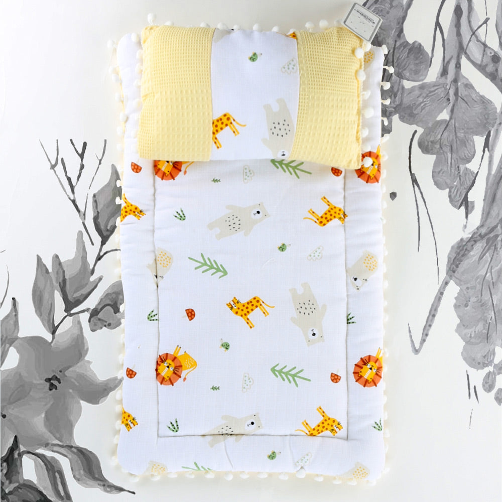 Muslin Fabric Baby Diaper Changing Cushion Yellow - 001.9214