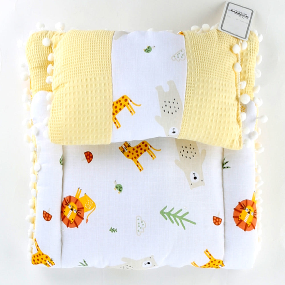 Muslin Fabric Baby Diaper Changing Cushion Yellow - 001.9214