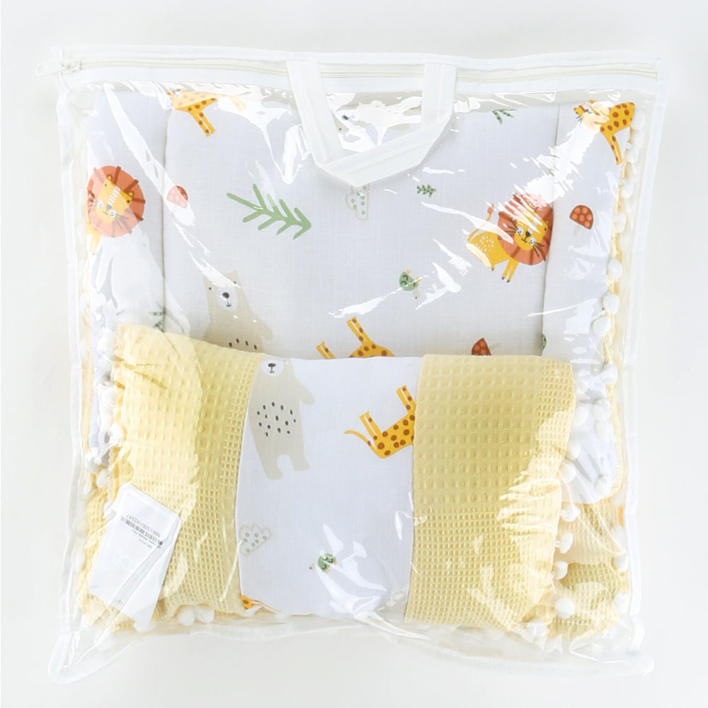 Muslin Fabric Baby Diaper Changing Cushion Yellow - 001.9214