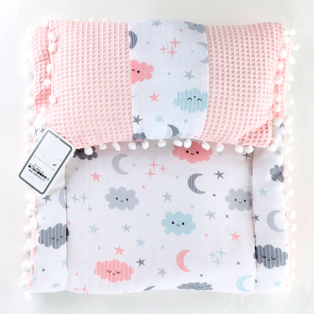 Muslin Fabric Baby Diaper Changing Cushion Salmon - 001.9214