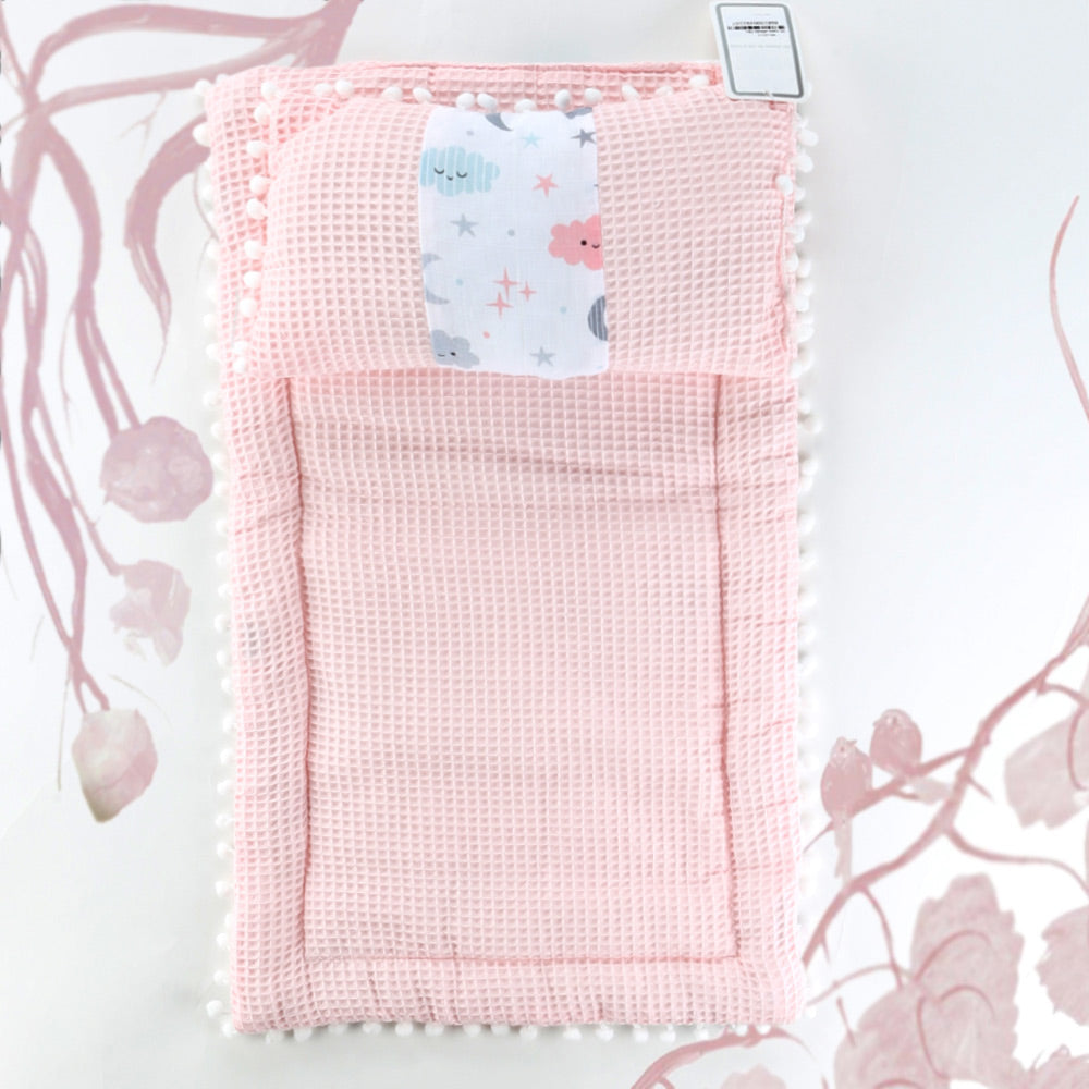 Muslin Fabric Baby Diaper Changing Cushion Salmon - 001.9214