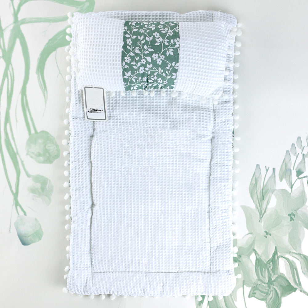 Muslin Fabric Baby Diaper Changing Cushion Green - 001.9214