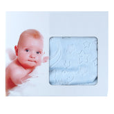 Moon Themed Embossed Plush Baby Blanket Blue - 001.9760