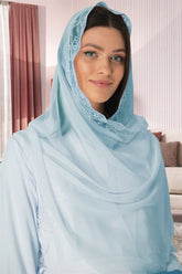 Turquoise Chiffon Scarf - 0032