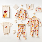 Pineapple Themed Hospital Outfit 10-Piece Set Newborn Baby Orange (0-6 Months) - 020.10326