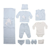 Sleep Bear Themed Hospital Outfit 10-Piece Set Newborn Blue (0-6 Months) -  023.137