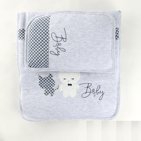 Cat Baby Swaddle, Blanket And Pillow Grey - 024.1520
