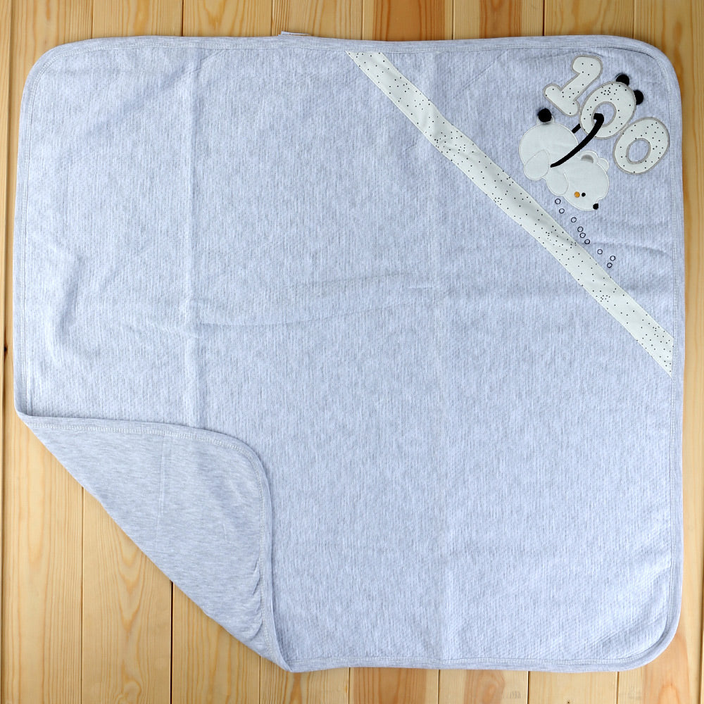 Ponpon Quilted Themed Baby Blanket Grey - 024.3536