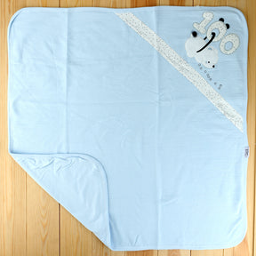 Ponpon Quilted Themed Baby Blanket Blue - 024.3536
