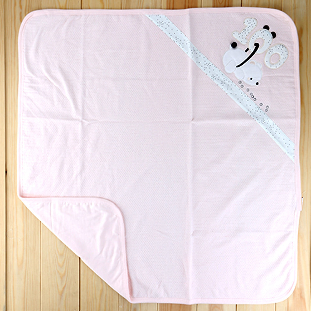 Ponpon Quilted Themed Baby Blanket Salmon - 024.3536