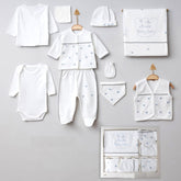 Heart Themed Hospital Outfit 10-Piece Set Newborn Ecru (0-6 Months) - 024.6632