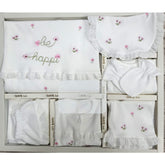 Flowery Themed Hospital Outfit 10-Piece Set Newborn Baby Girls Ecru (0-6 Months) - 024.6633