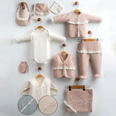 Lacy Themed Hospital Outfit 10-Piece Set Newborn Baby Girl (0-6 Months) - G024.6649