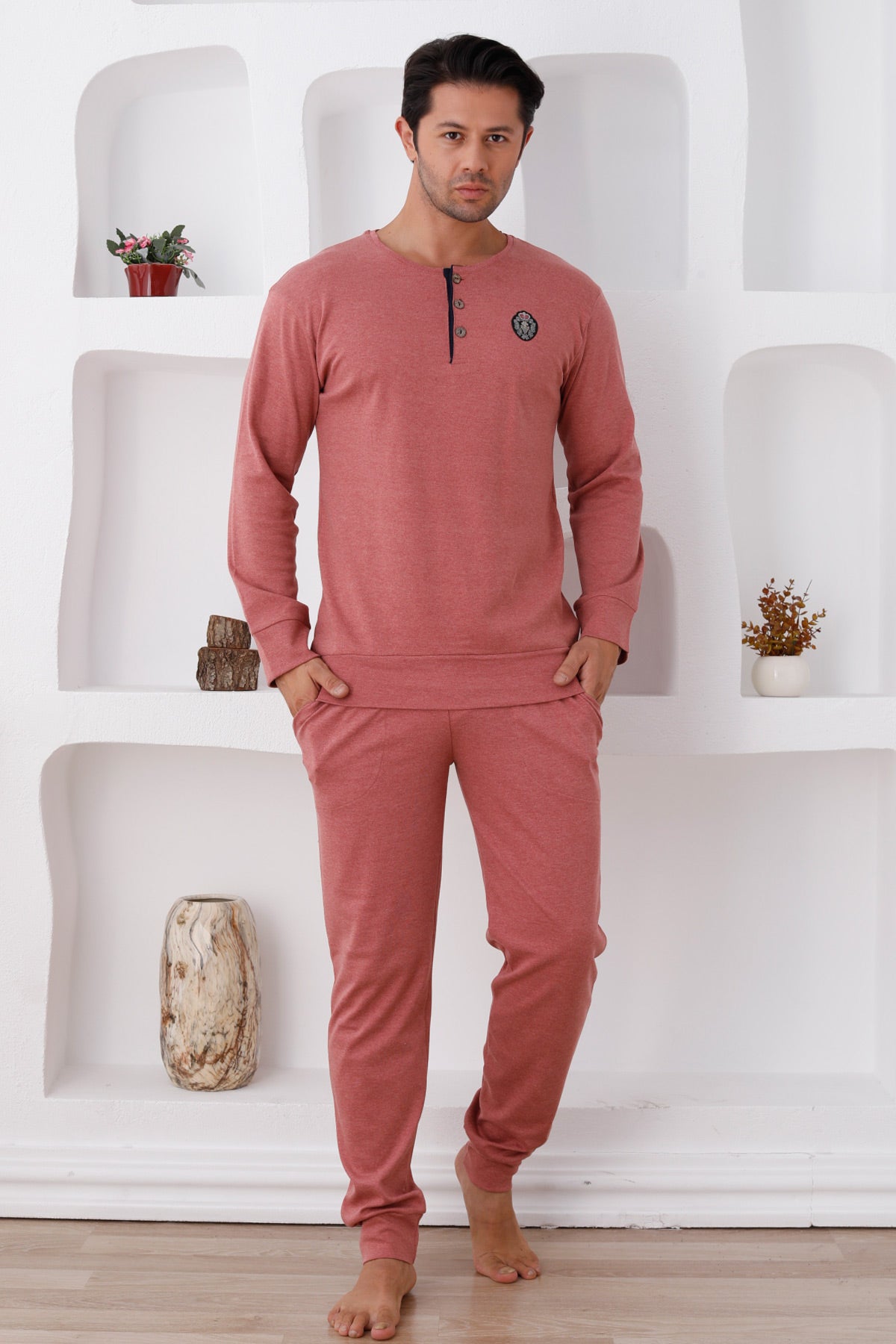 Wide Collar Men's Pajamas Tile - 0300