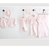 Lace With Bow Themed Hospital Outfit 10-Piece Set Newborn Baby Girls Pink (0-6 Months) -  031.3561