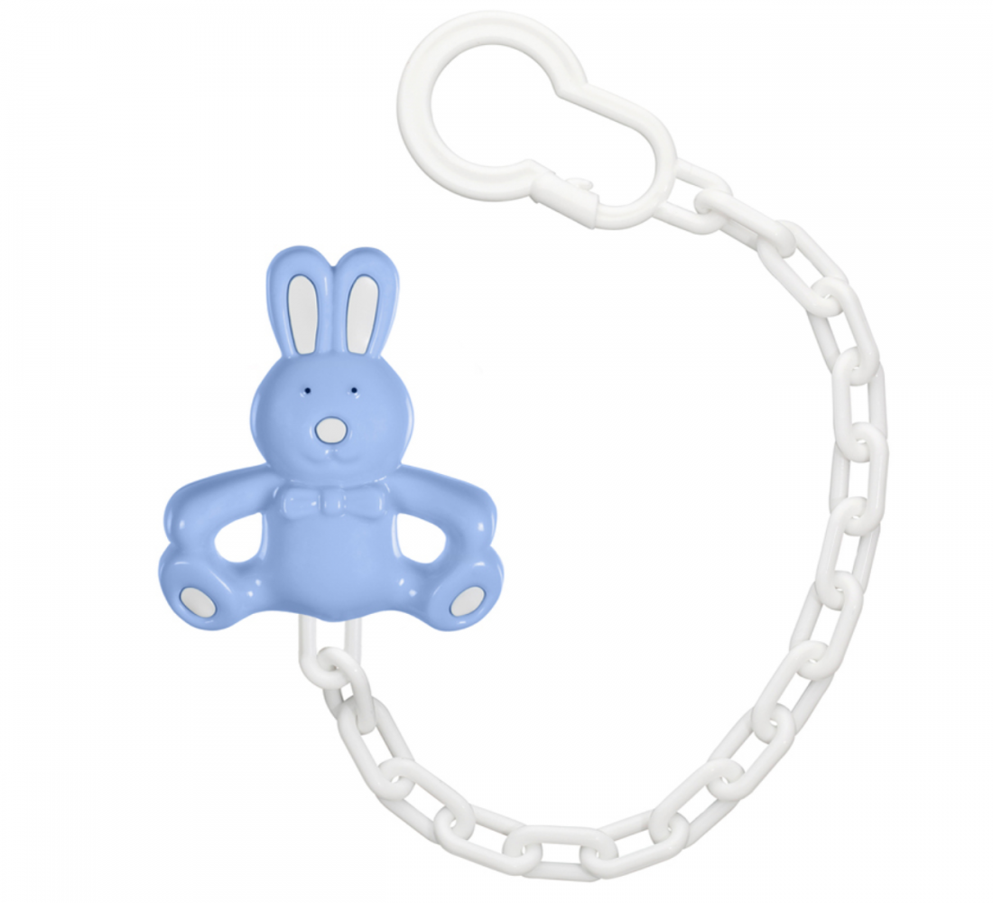 Rabbit Themed Baby Boy Pacifier Cord Blue - 035.903