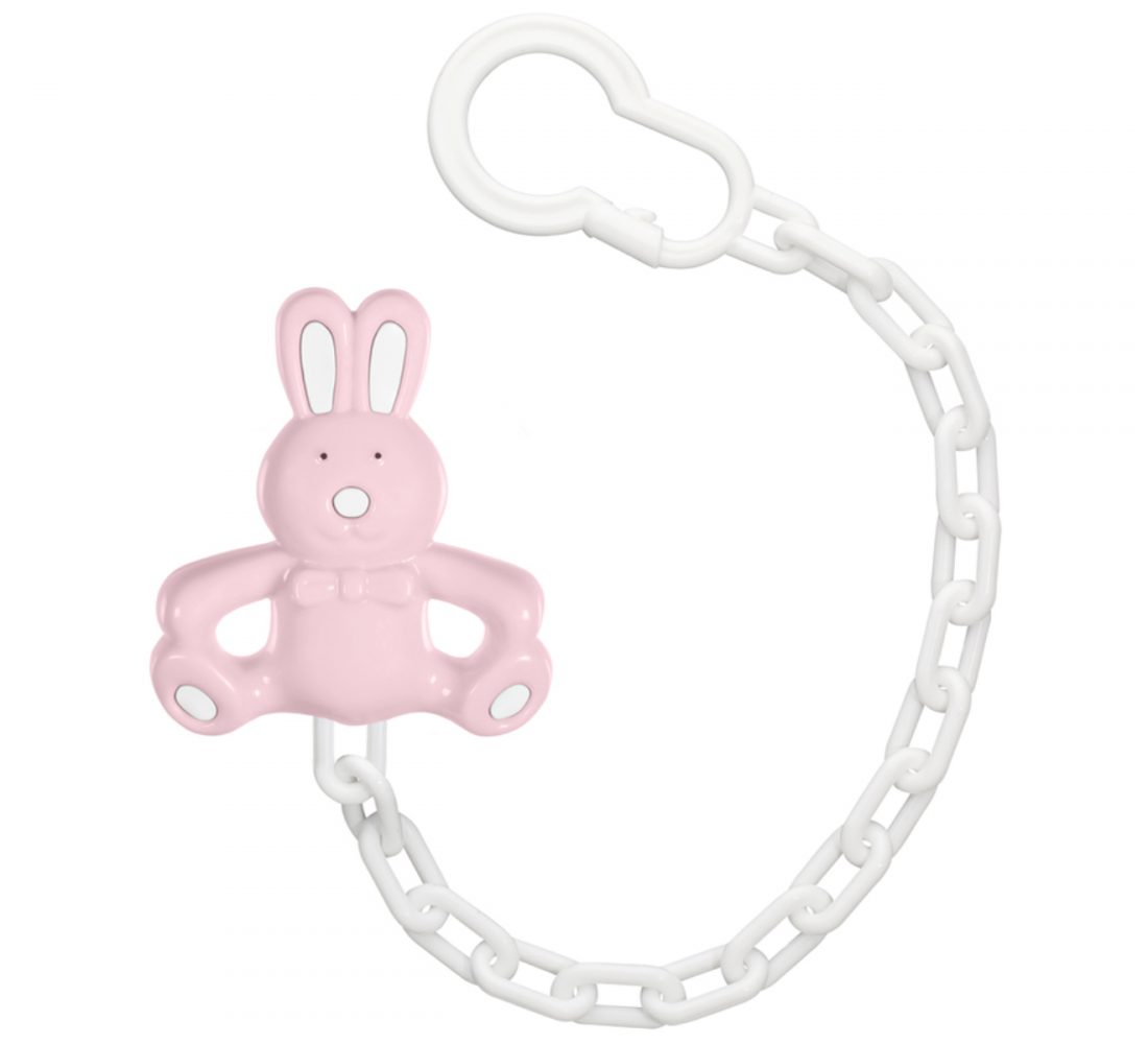 Rabbit Themed Baby Girl Pacifier Cord Pink - 035.903