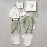 Love U Themed Hospital Outfit 10-Piece Set Newborn Baby Mint (0-6 Months) - B047.10099.08