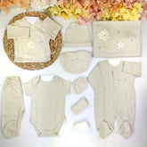 Moon Bear Themed Hospital Outfit 10-Piece Set Newborn Baby Ecru (0-6 Months) - 047.10103.03