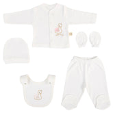 Swan Themed Hospital Outfit 5-Piece Set Newborn Baby Girls Pink (0-6 Months) -  047.28008.02