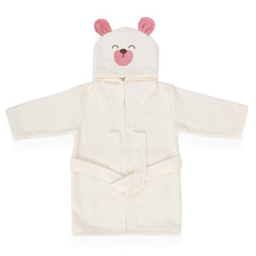 Cute Dog Themed Baby Bathrobe Set Pink (0-24 Months) - 047.30041.02