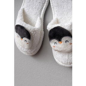 Penguin Themed Baby Bathrobe Set Ecru (0-24 Months) - 047.30046.10