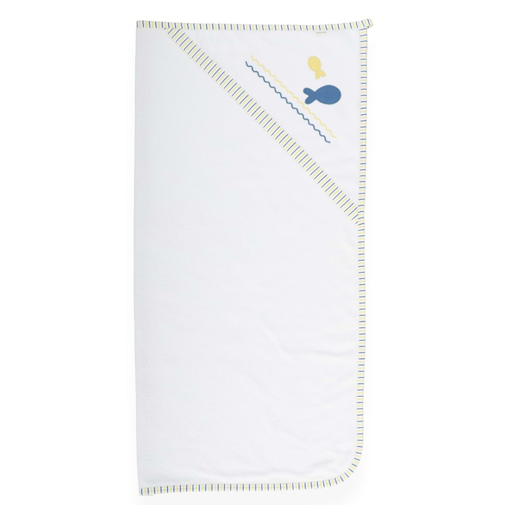 Fish Themed Baby Towel White - 047.40026.10