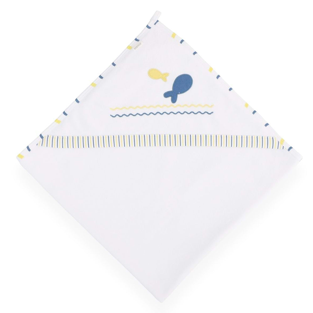 Fish Themed Baby Towel White - 047.40026.10