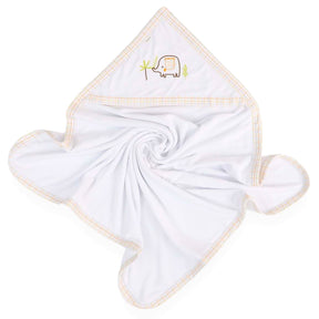 Elephant Themed Baby Towel White - 047.40028.10