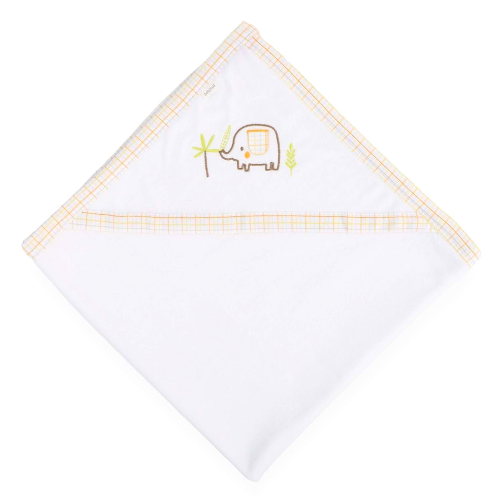 Elephant Themed Baby Towel White - 047.40028.10