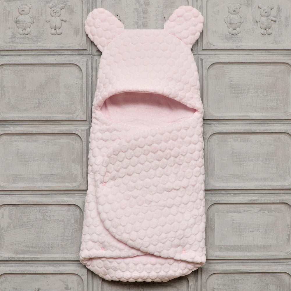 Embossed Velboa Baby Swaddle Pink - 047.95025.02