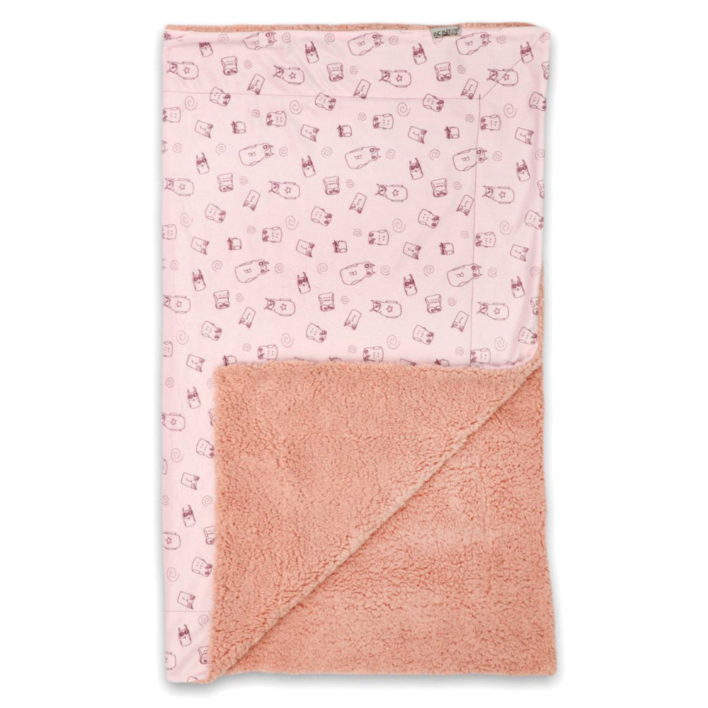 Owl Themed Baby Blanket Pink - 047.95072.02