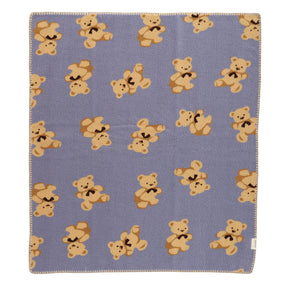 Bear Themed Welsoft Baby Blanket Indigo - 047.95076.19