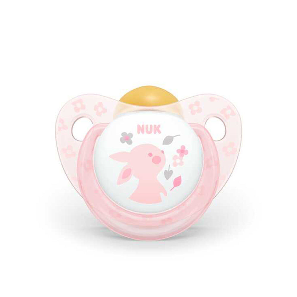 Rabbit Themed Baby Girl Rubber Pacifier Pink (6-18 Months) - 060.734035